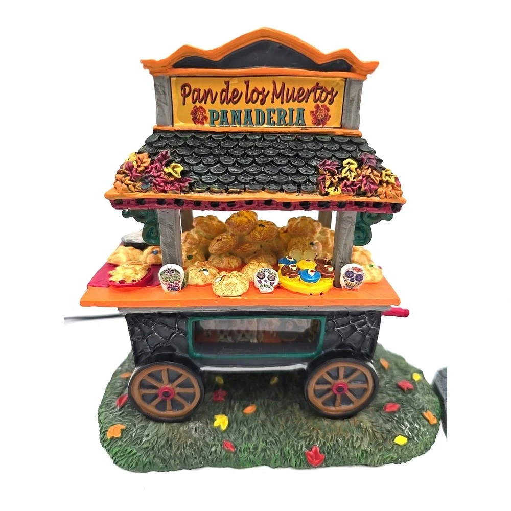 Department 56 DAY Of The DEAD‎ PASTRY Cart  And Bread Of The Dead Halloween